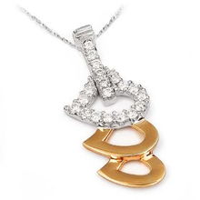 金象珠宝酷K Gold系列 优雅钻分色吊坠与超值项链礼遇